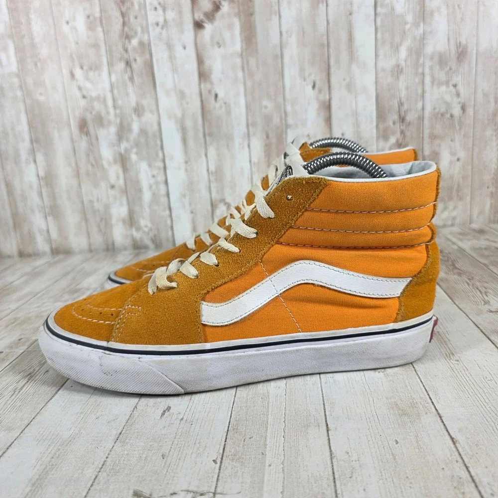 Vans Sk8 Hi Orange‎ Suede High Top Sneakers Women's 9.5